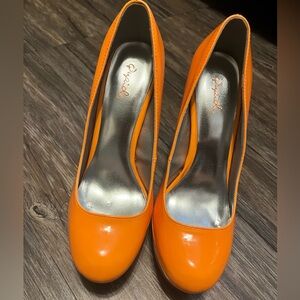 Vibrant orange heels